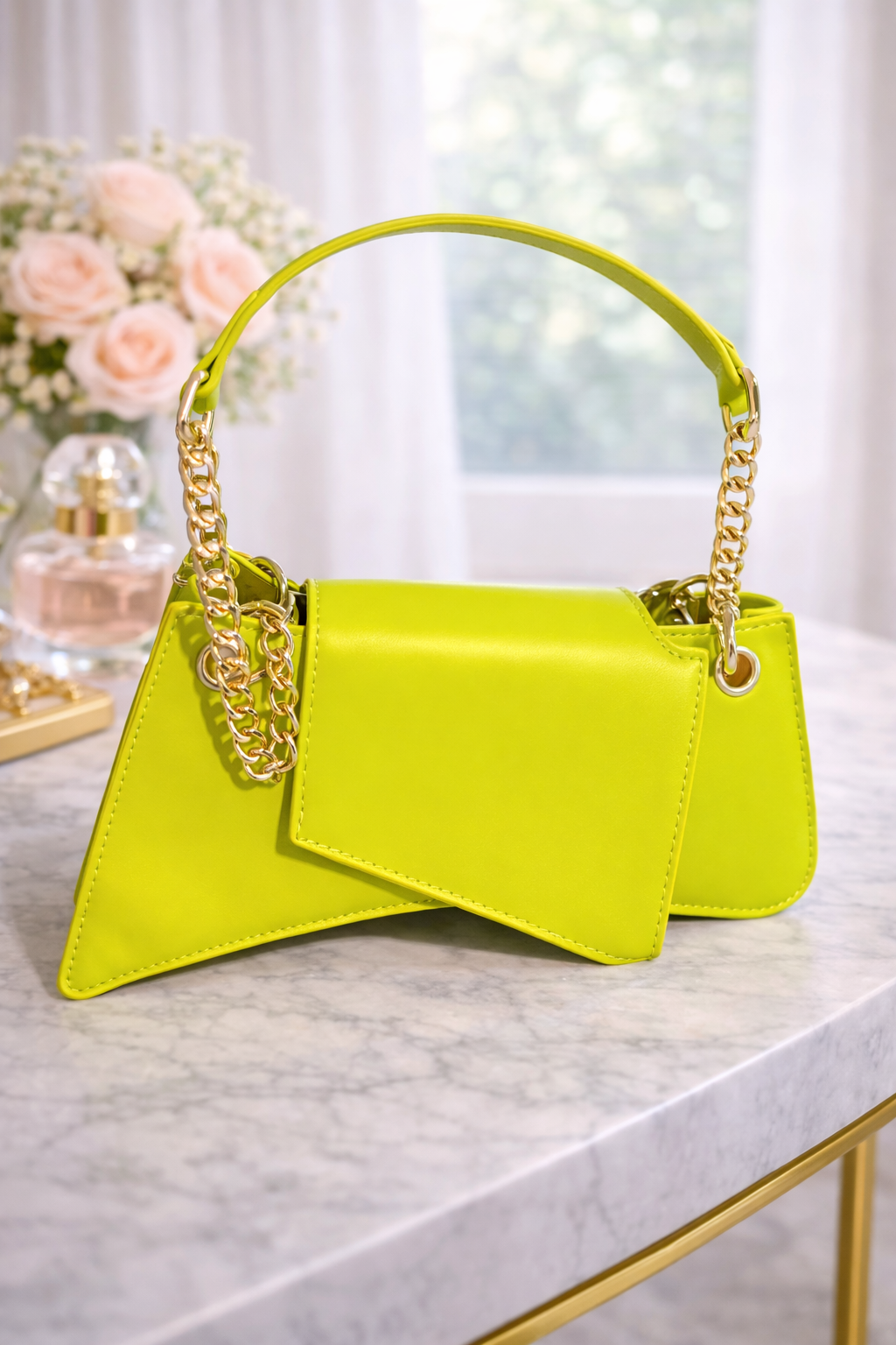 lime green handbag