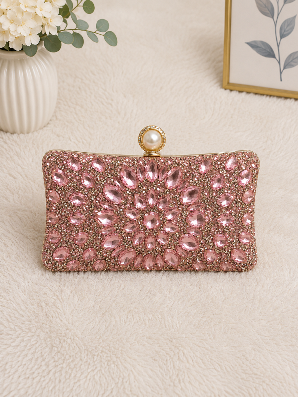 Crystal clutch bag