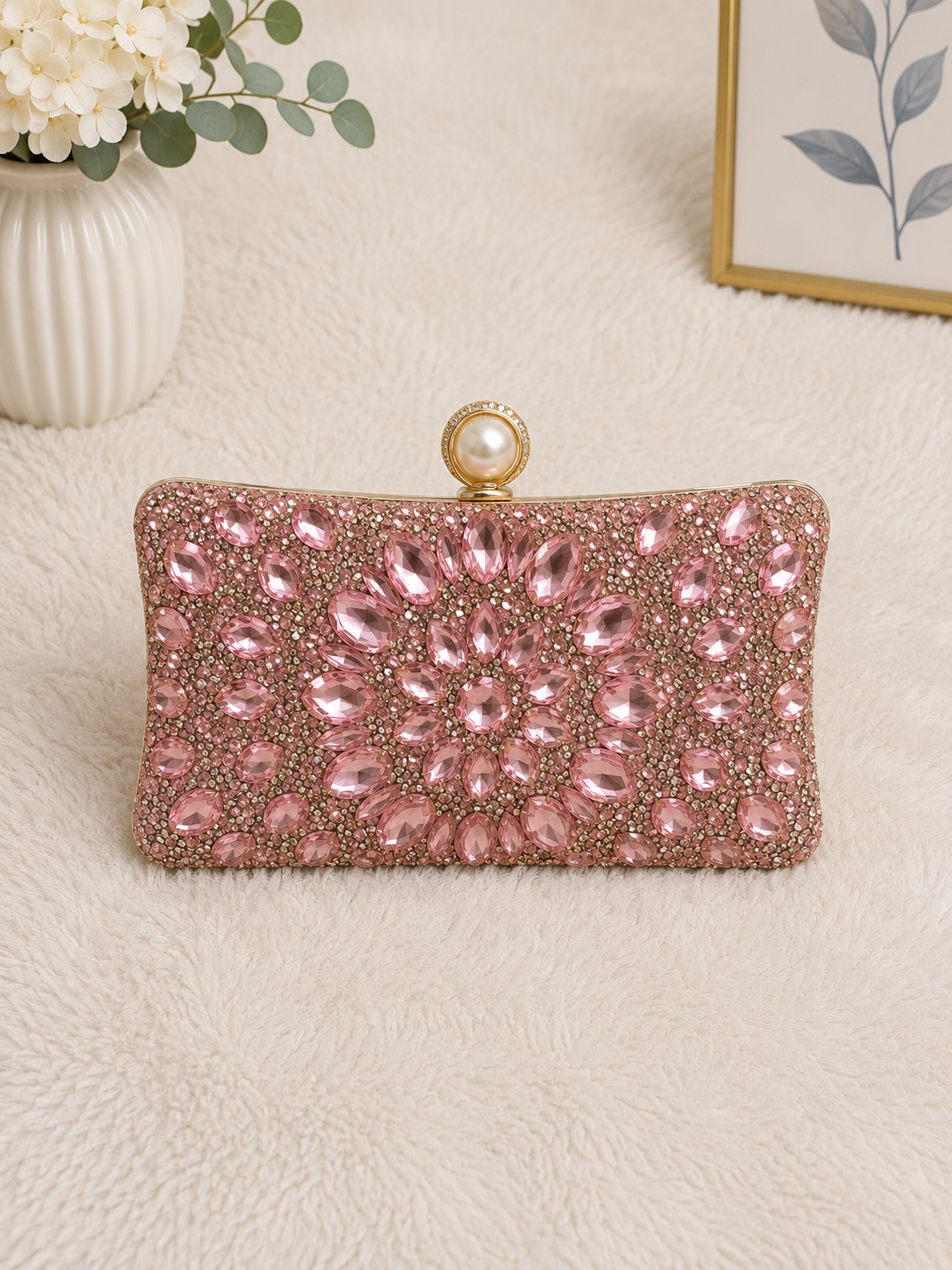 Crystal clutch bag