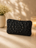 Black Rhinestone Evening Clutch Bag