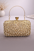 Golden Swan Crystal Clutch