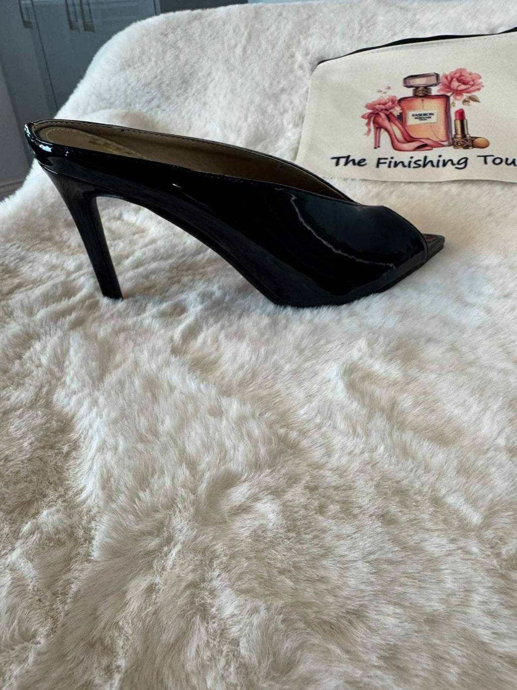Open toe high heel mule