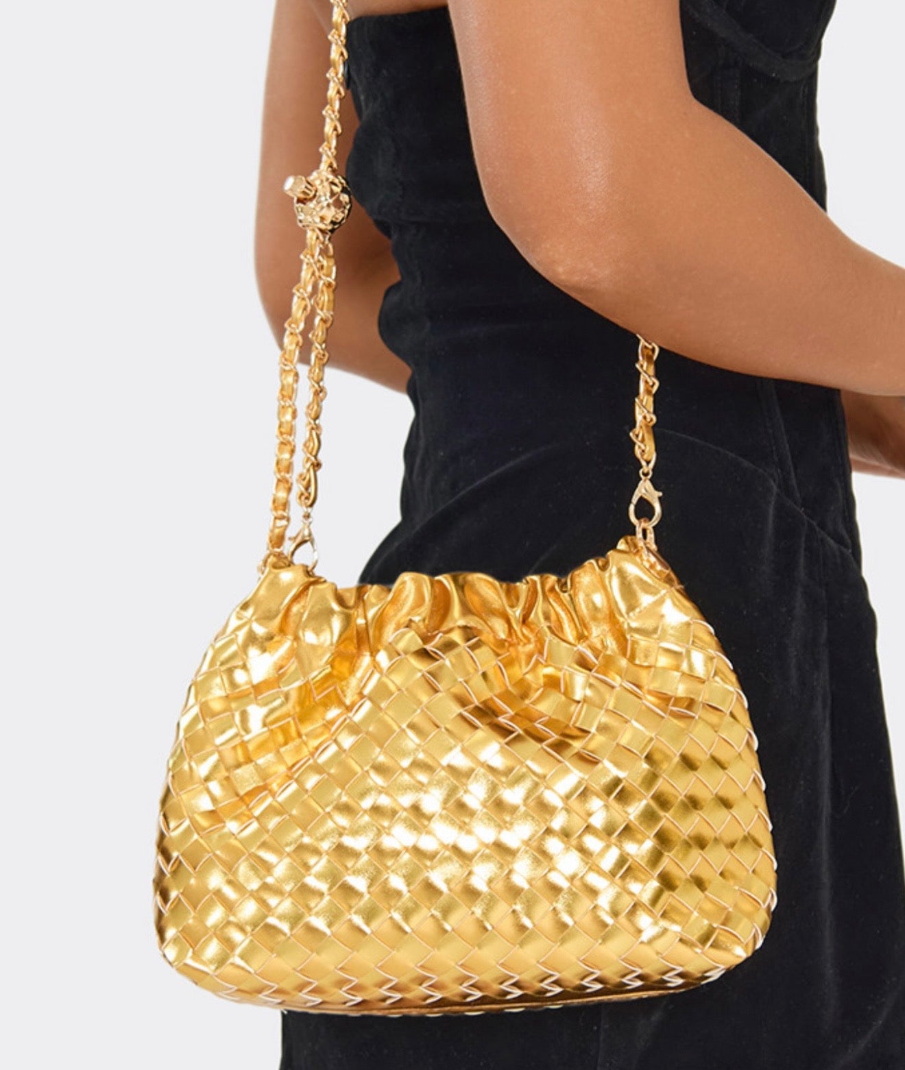 Woven detail cross body bag