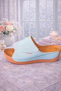 Platform slide on sandal