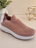 Pink slip on diamanté trainer
