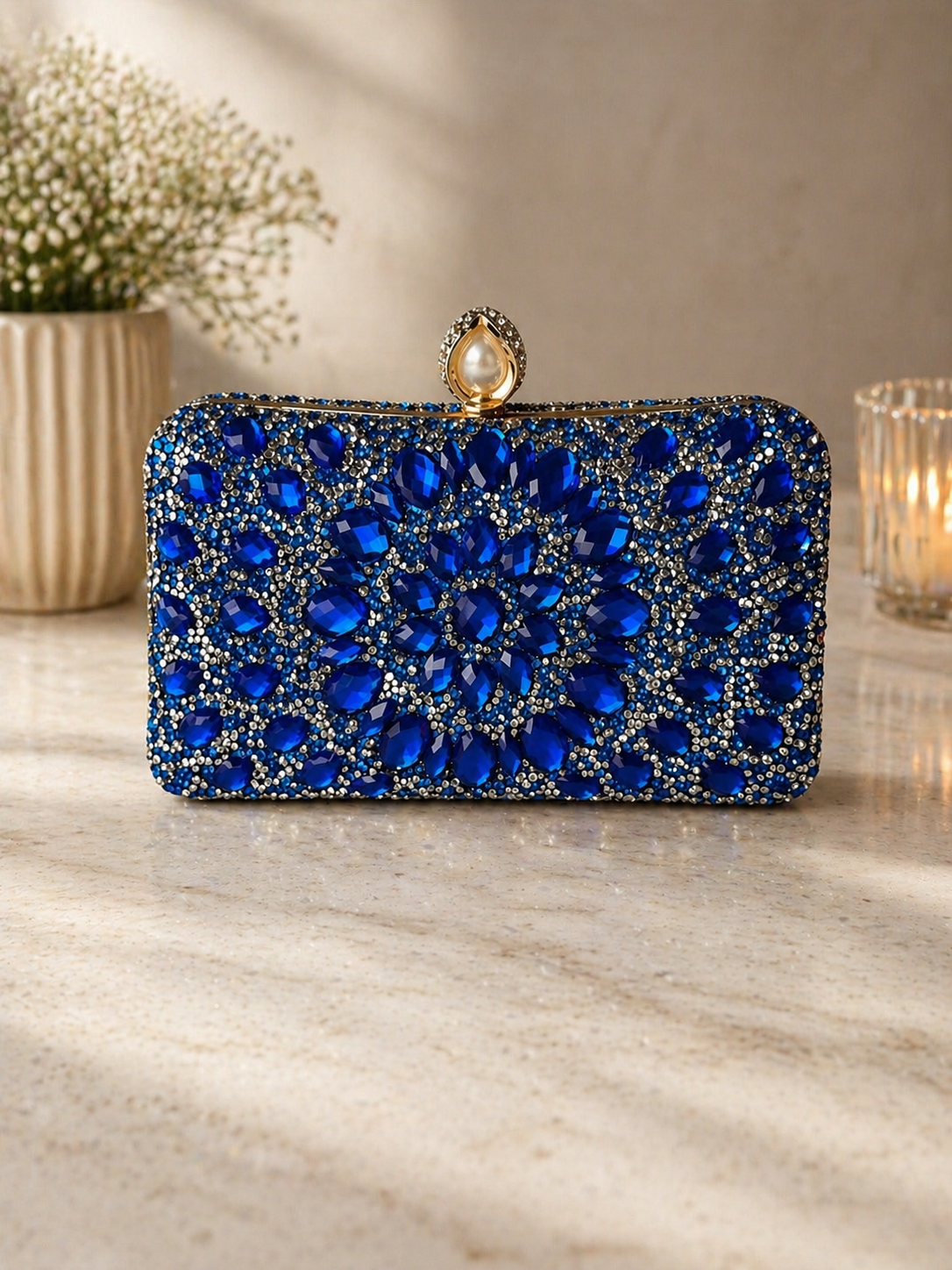 Sapphire Party Clutch