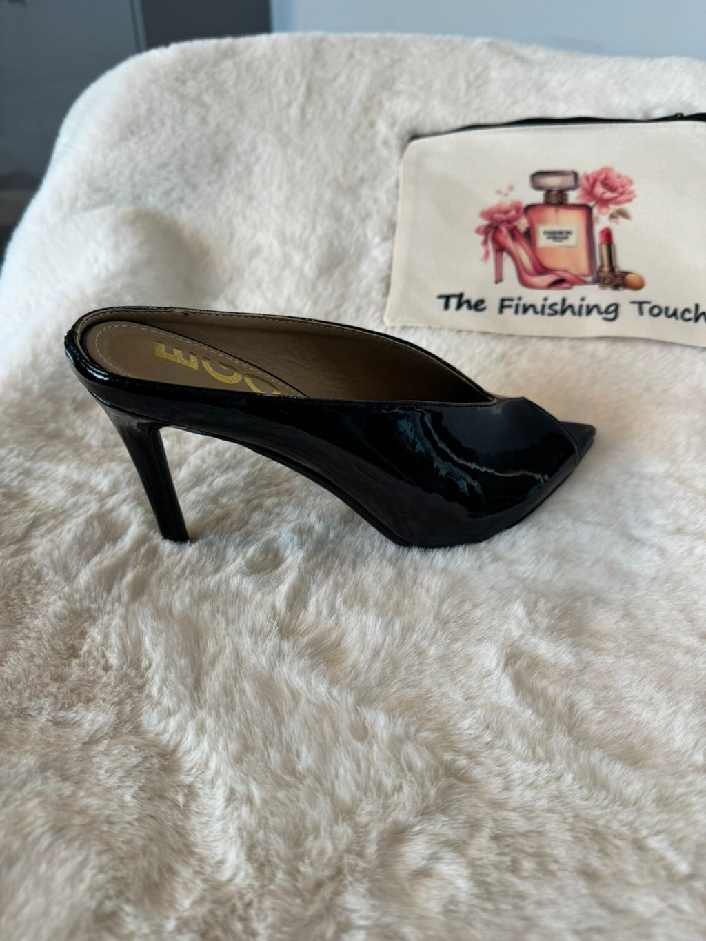 Open toe high heel mule
