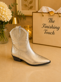 Metallic cowboy boots