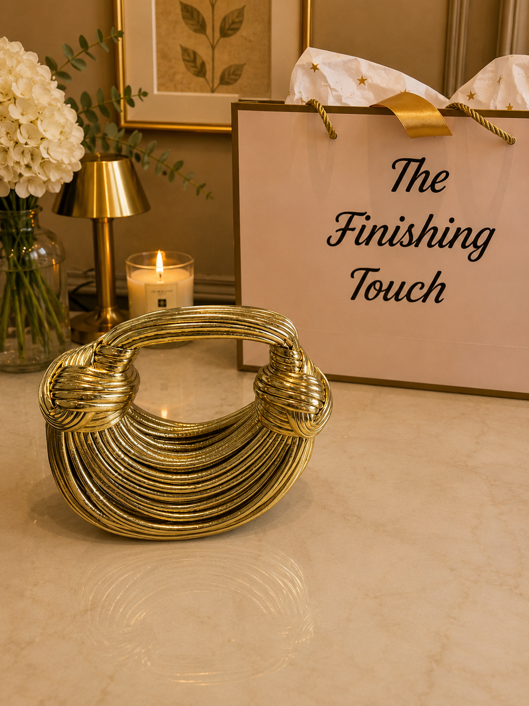 Gold rope detail bag