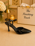 Strappy pointed toe high heel