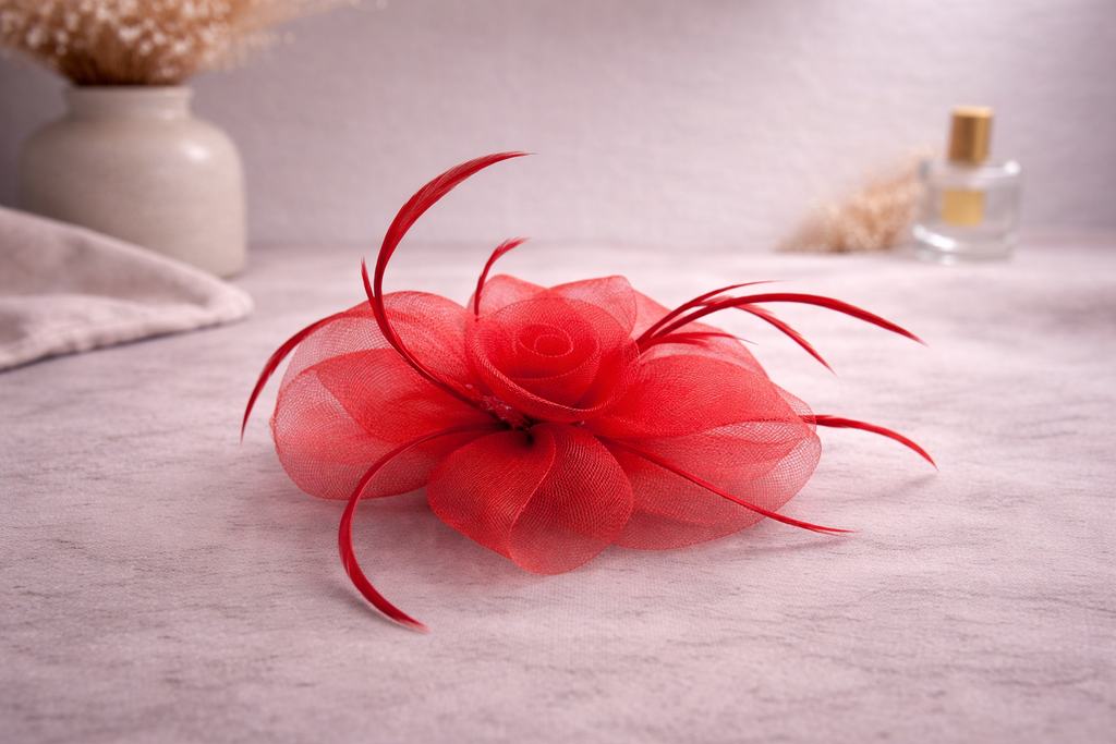 Rose detail fascinator