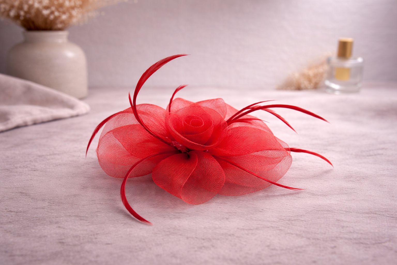 Rose detail fascinator