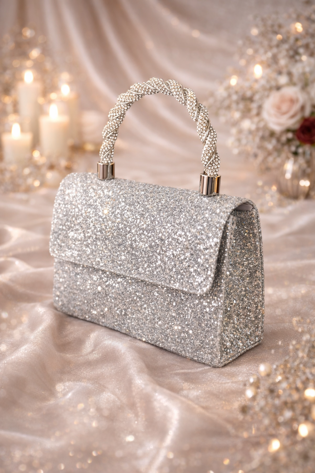 Glitter hand bag