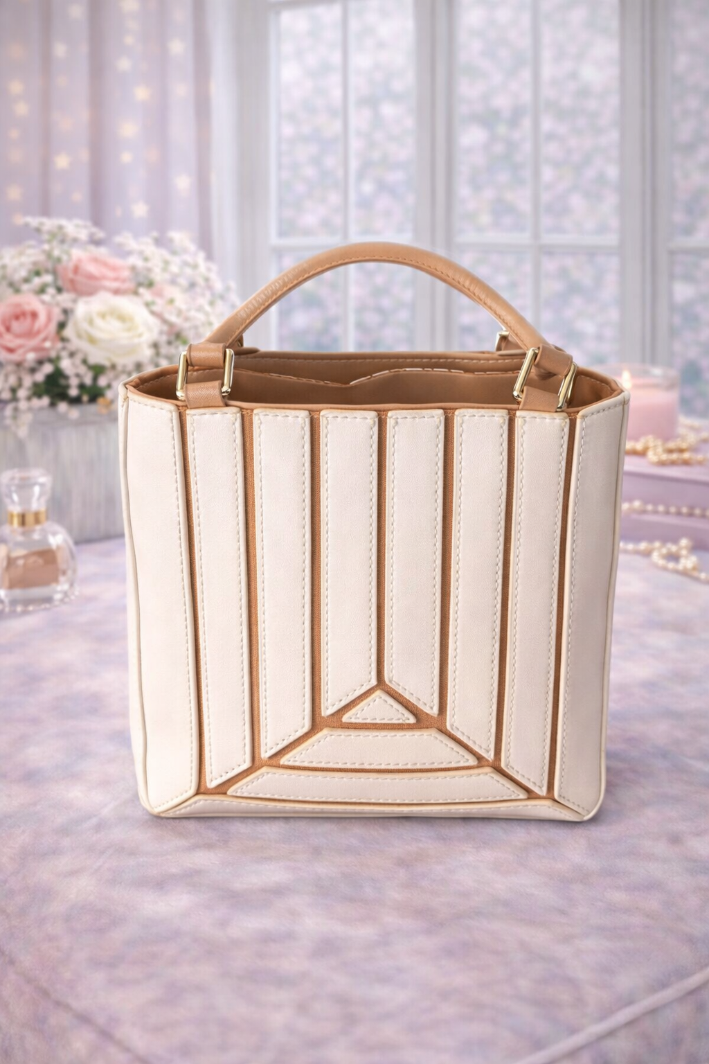 Mini Geometric Bucket Bag