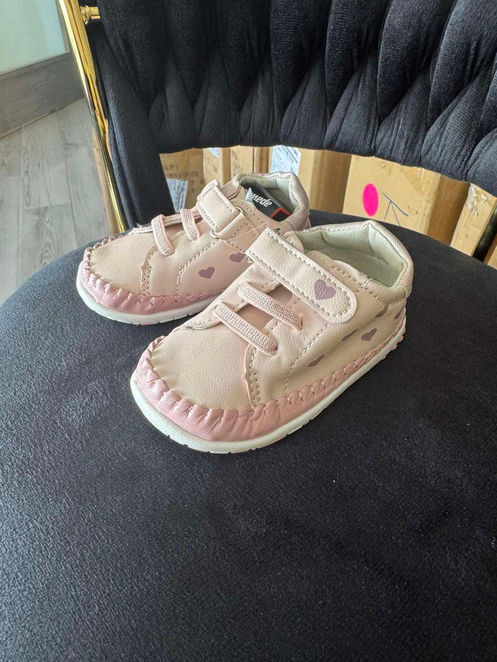 Soft Velcro Heart Sneakers