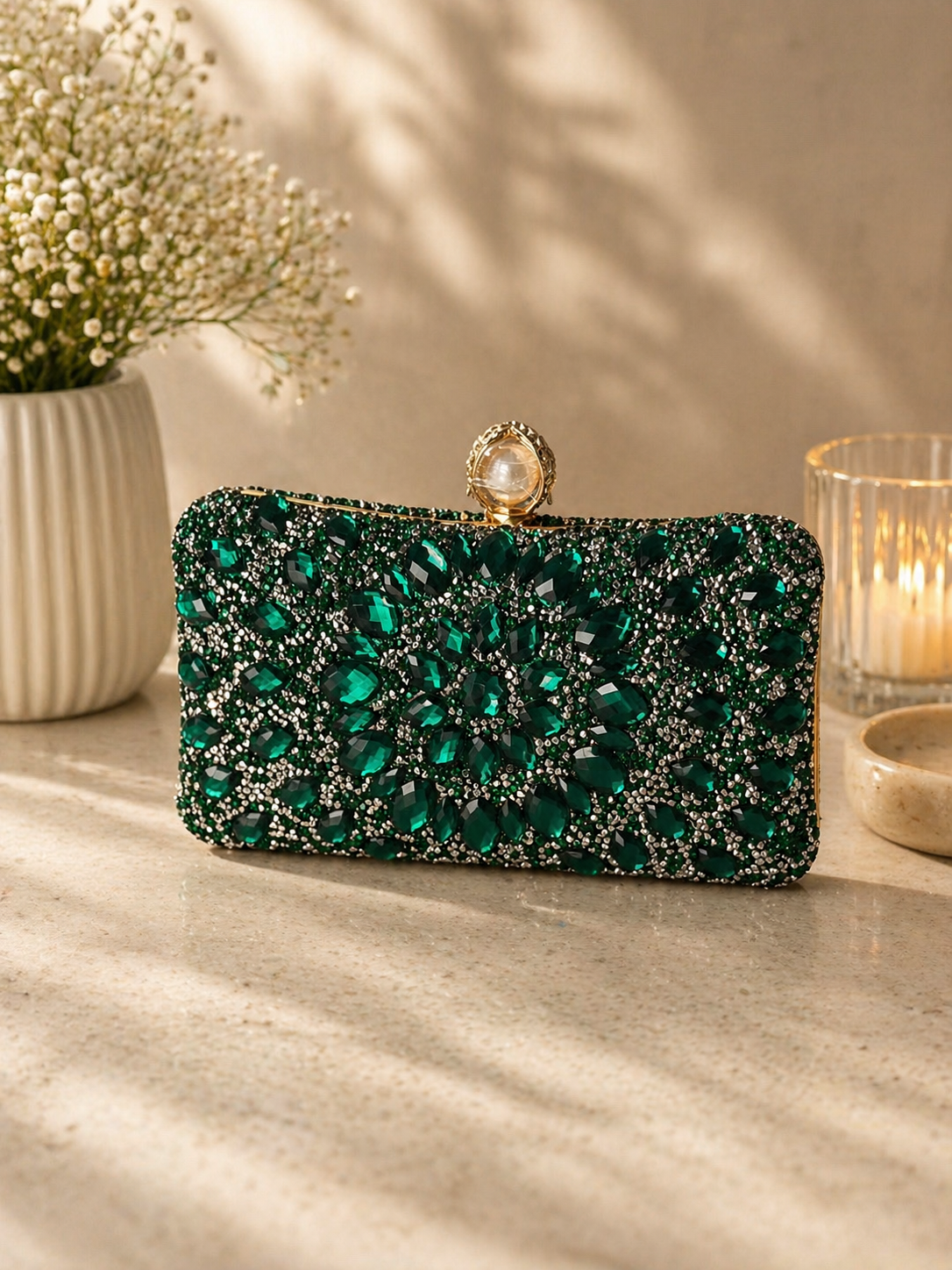 Imperial Emerald Gem Clutch