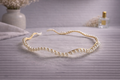 Wavy pearl hairband