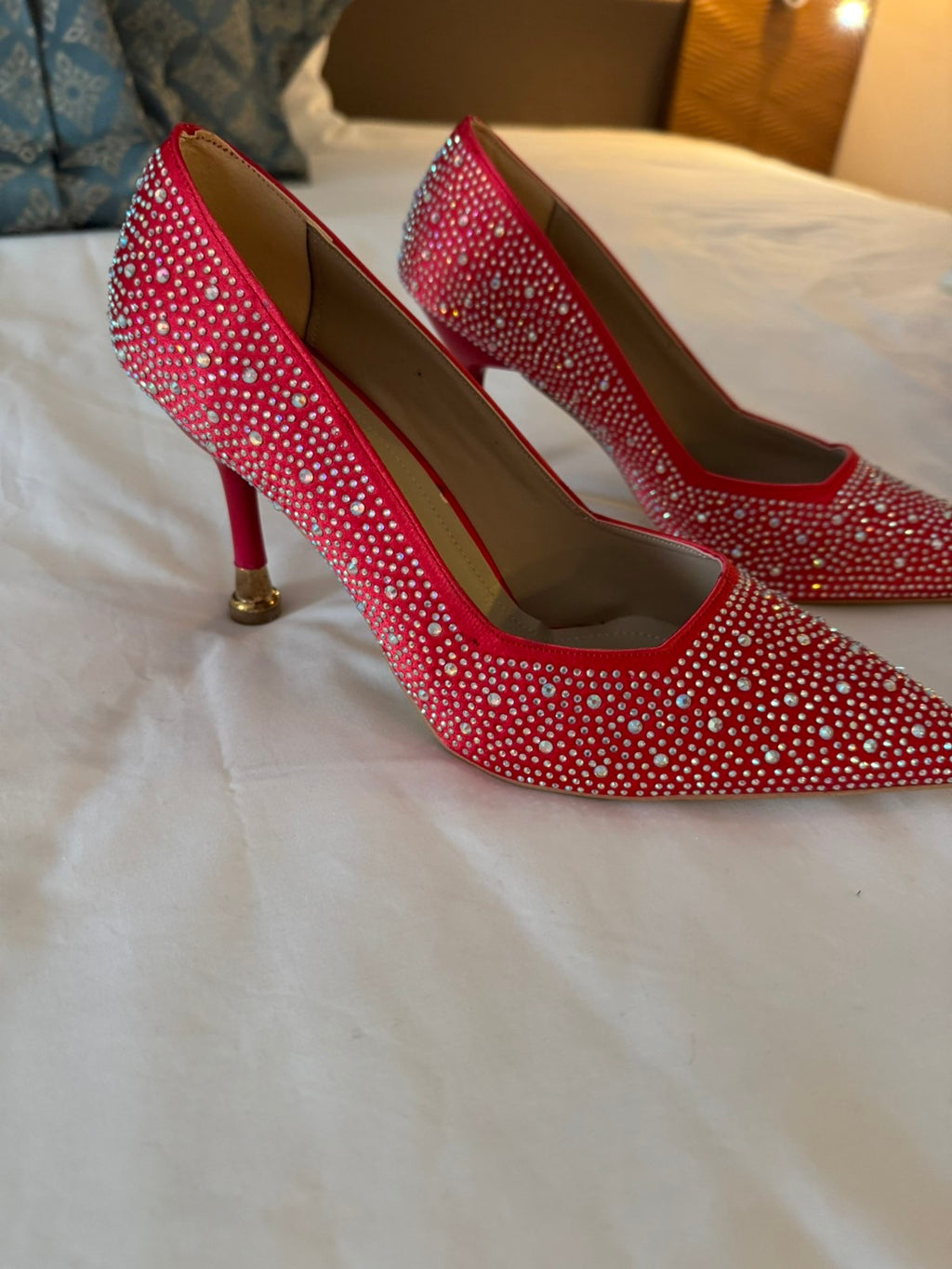 Diamanté Embellished Pointed High Heel