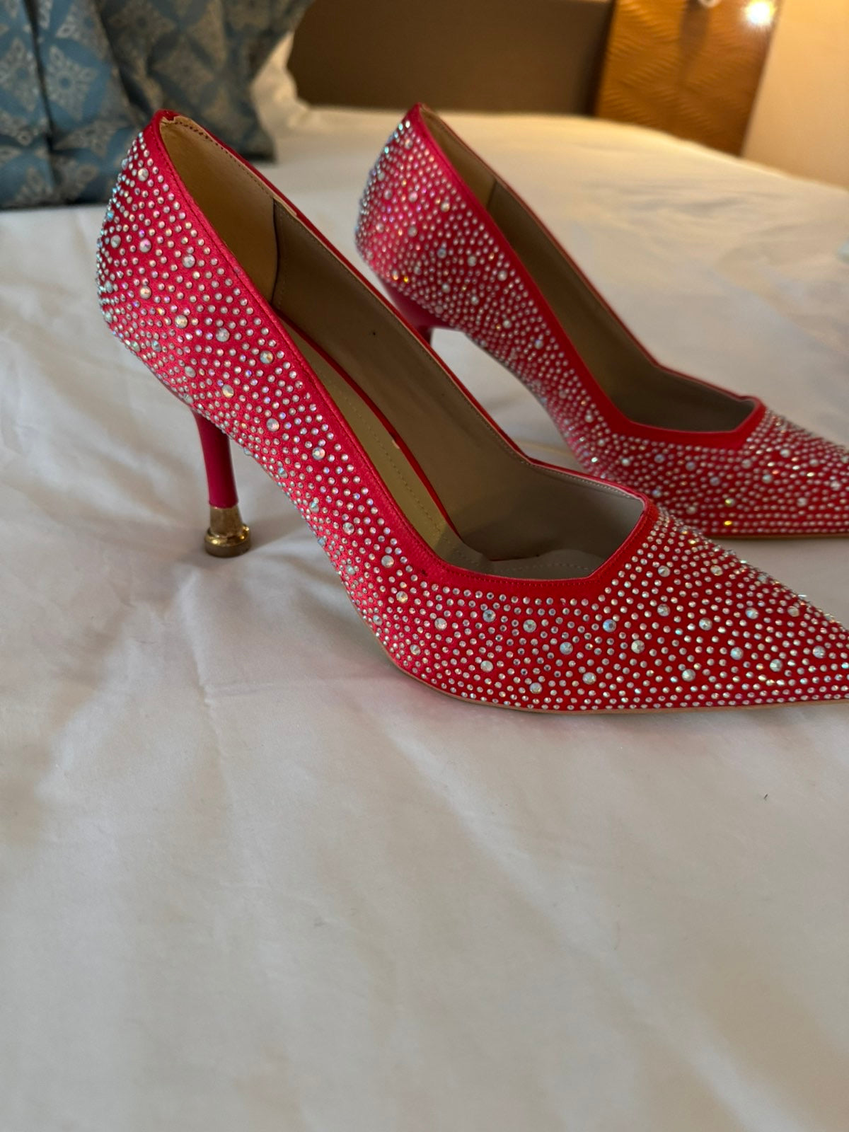 Diamanté Embellished Pointed High Heel