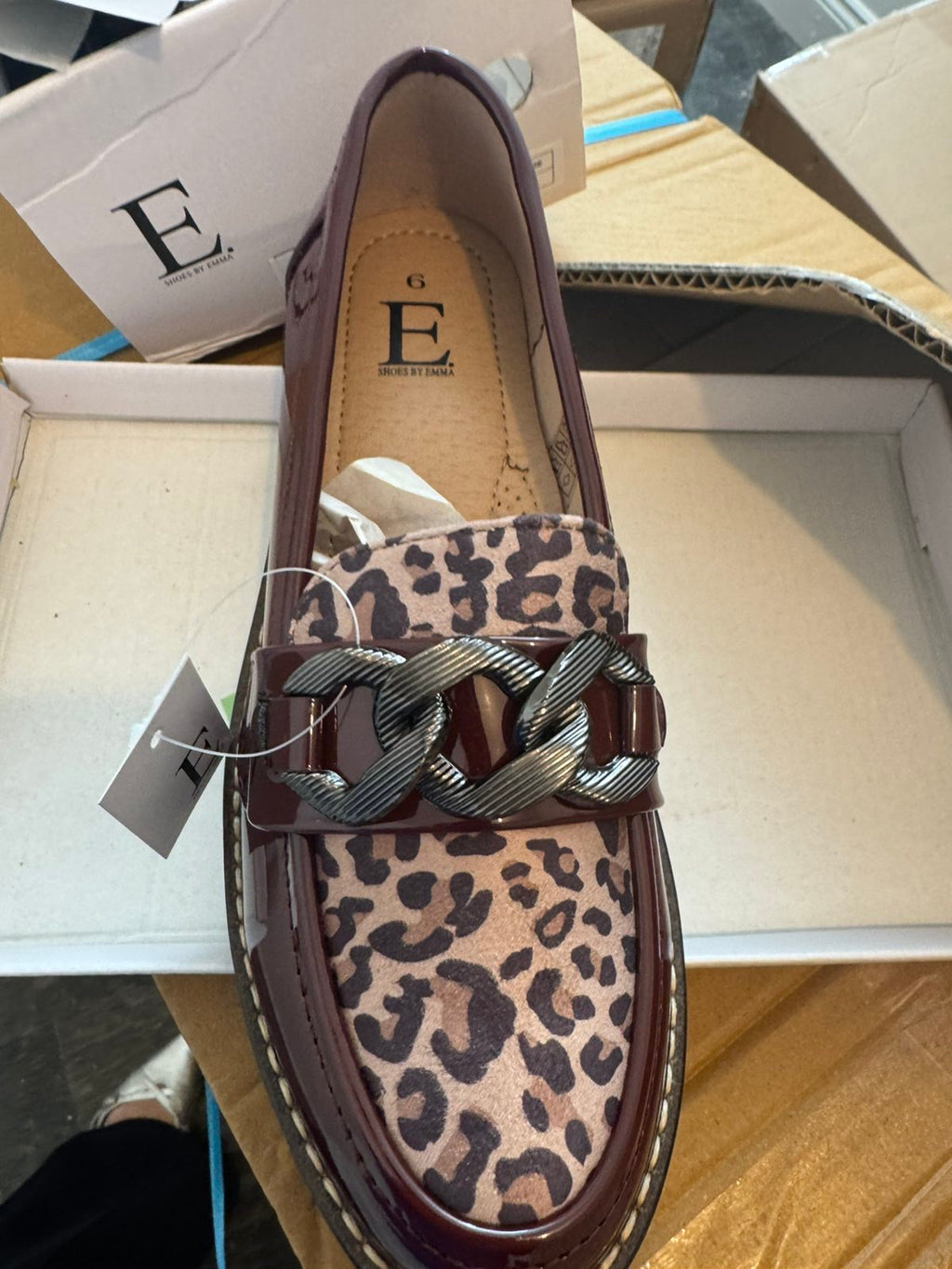 Chunky Sole Chain Detail Loafers