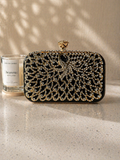 Midnight Gold Crystal Clutch