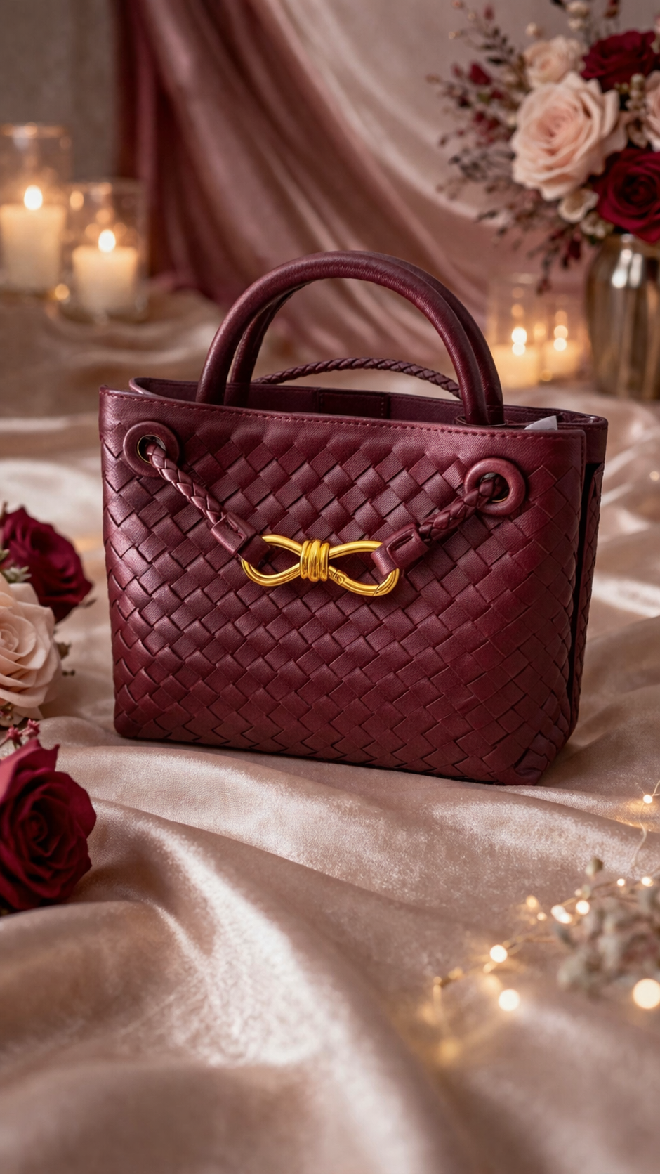Knot detail woven bag