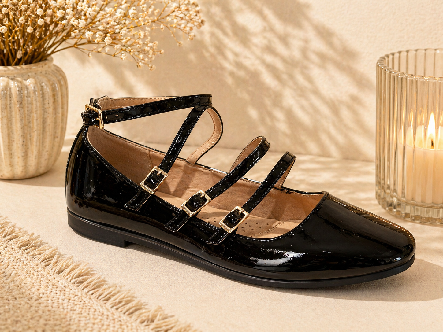Ballerina black patent pump