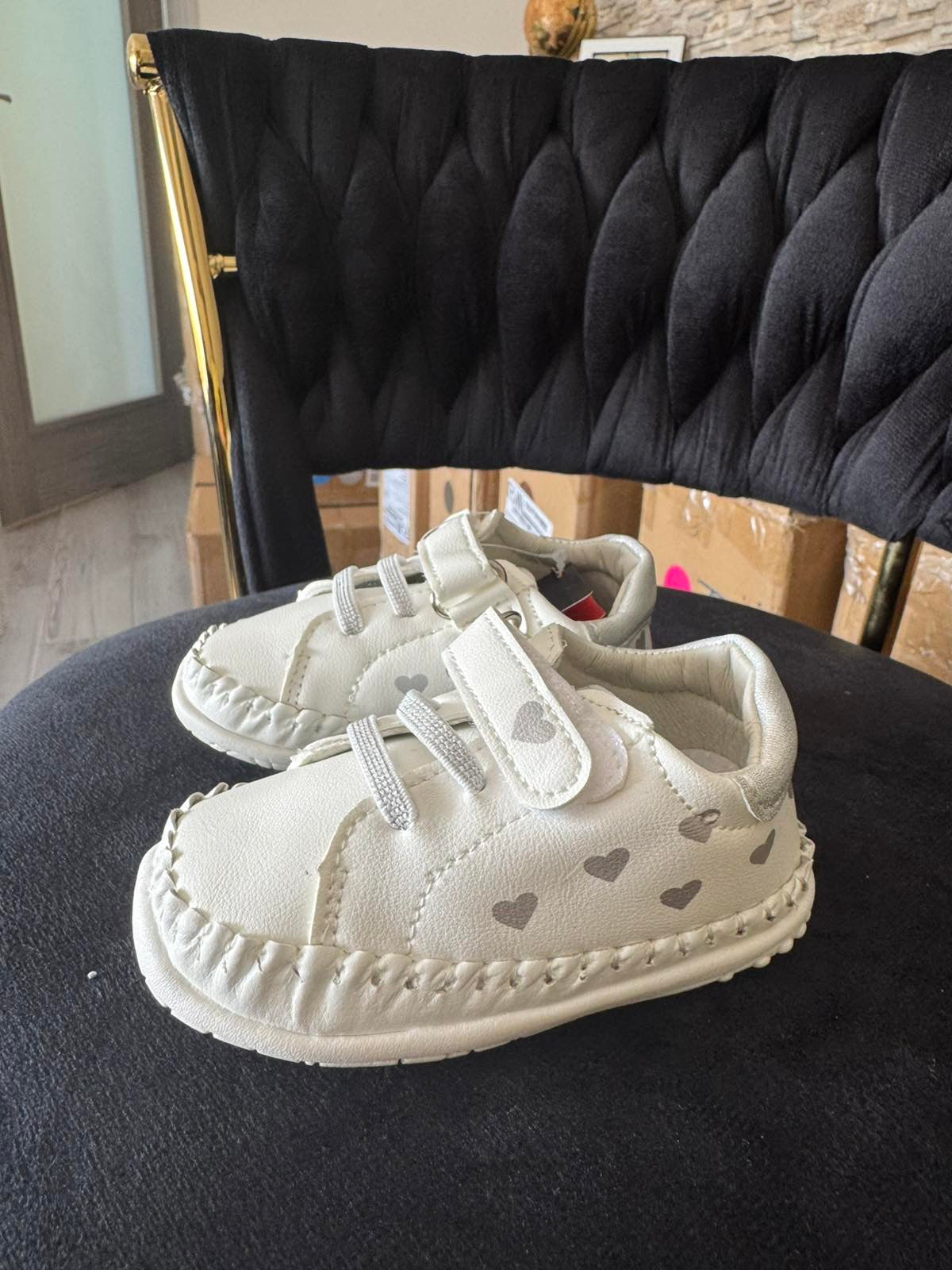 Soft Velcro Heart Sneakers