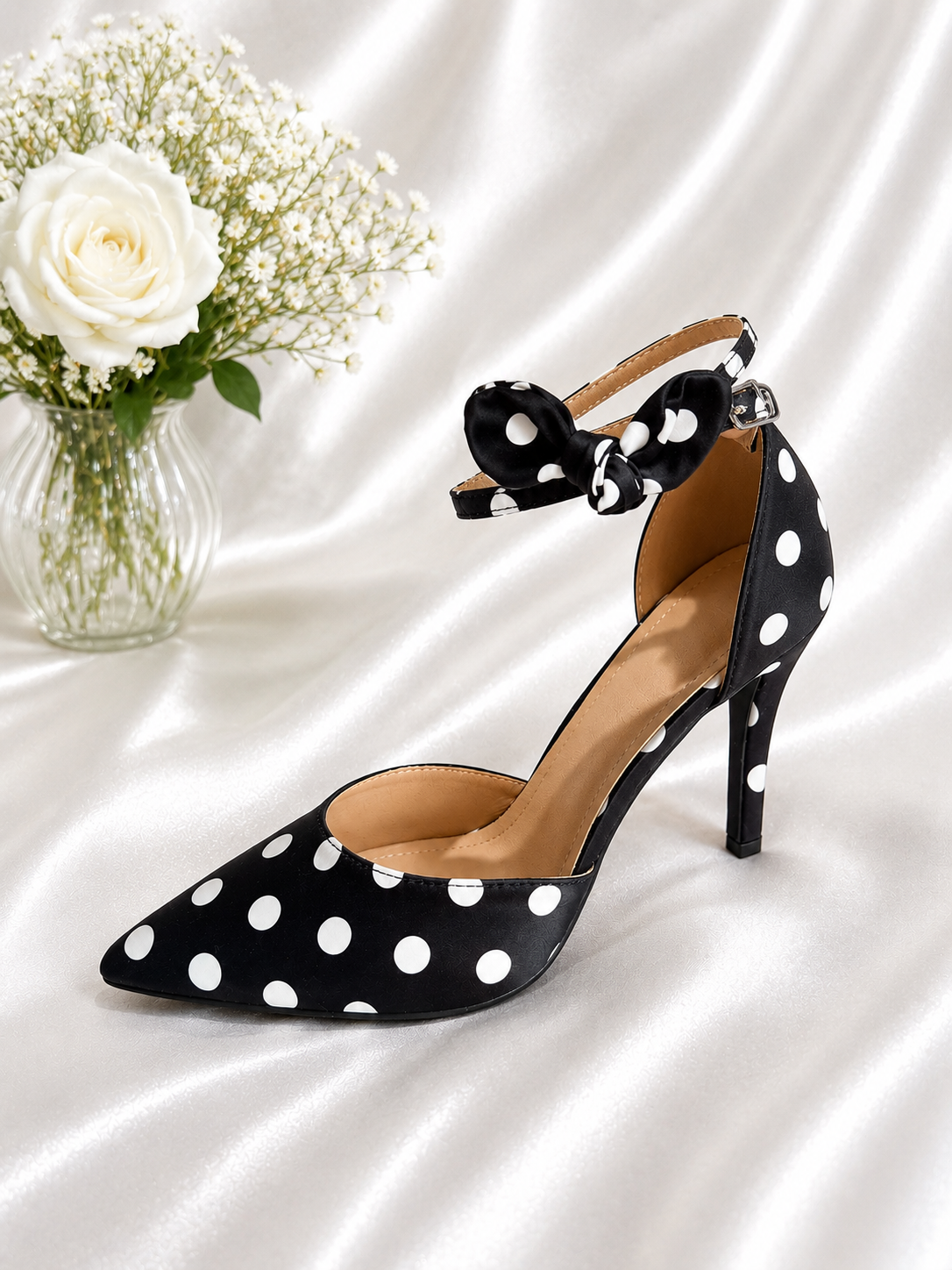 Polka dot high heel