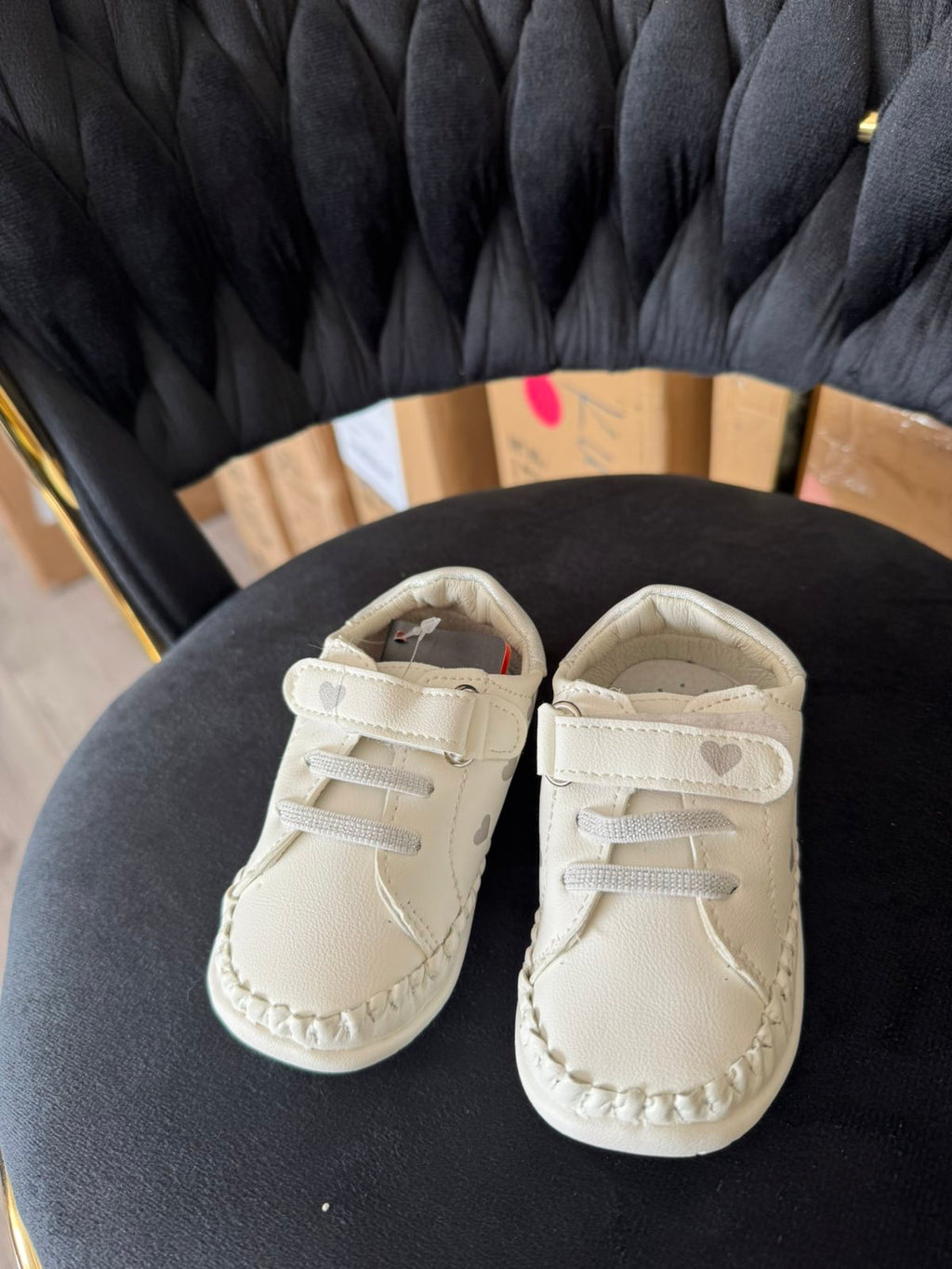 Soft Velcro Heart Sneakers