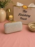 Glitter clutch bag