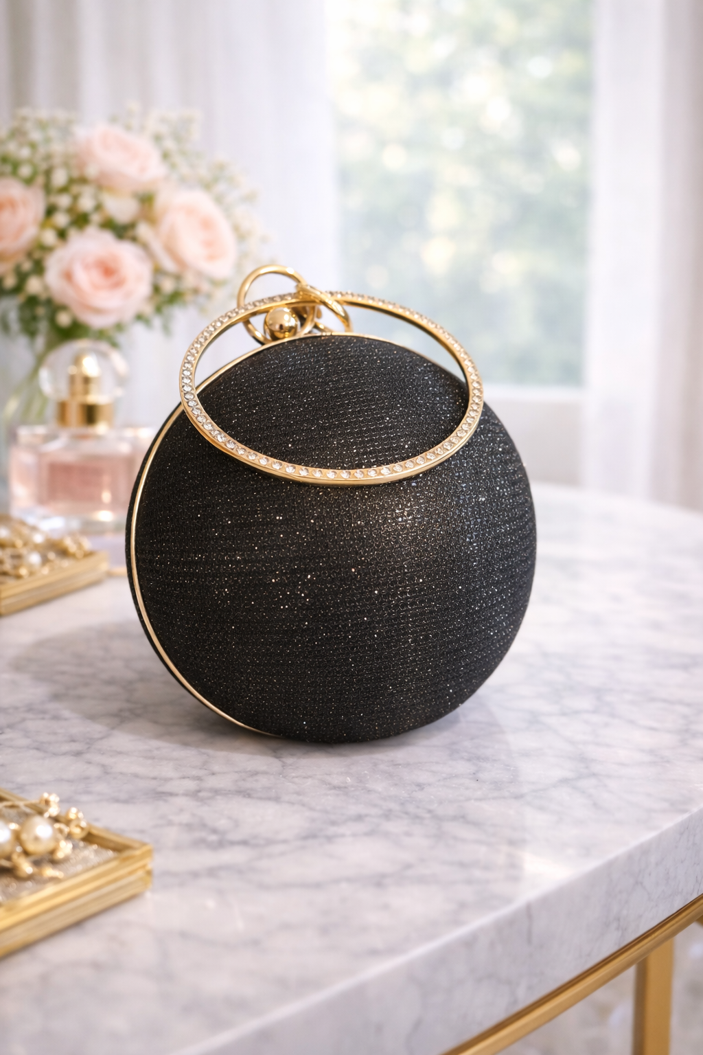 Diamanté glitter bag