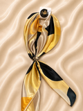 Golden Eclipse Satin Scarf