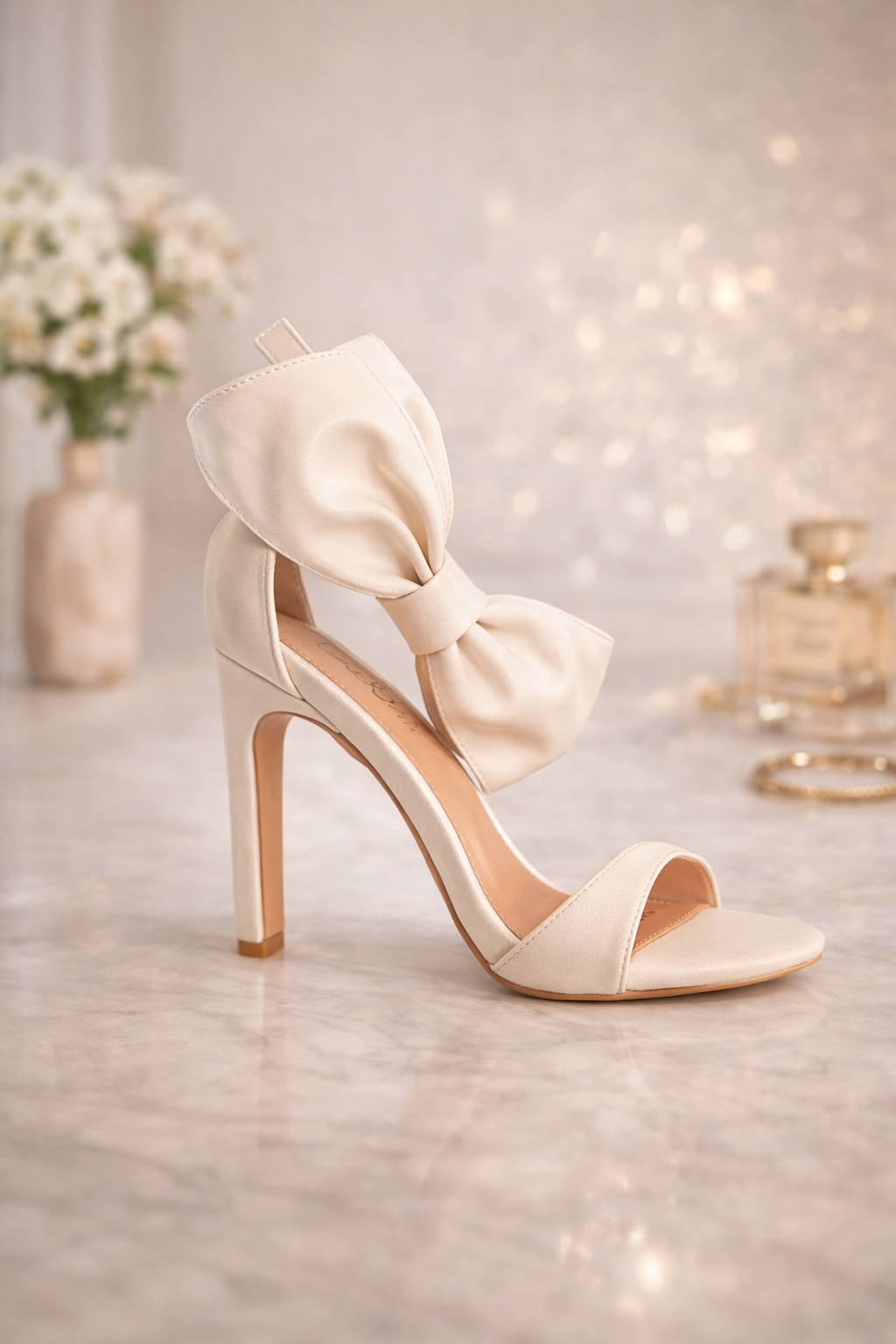 Wedding sandal with bow detail