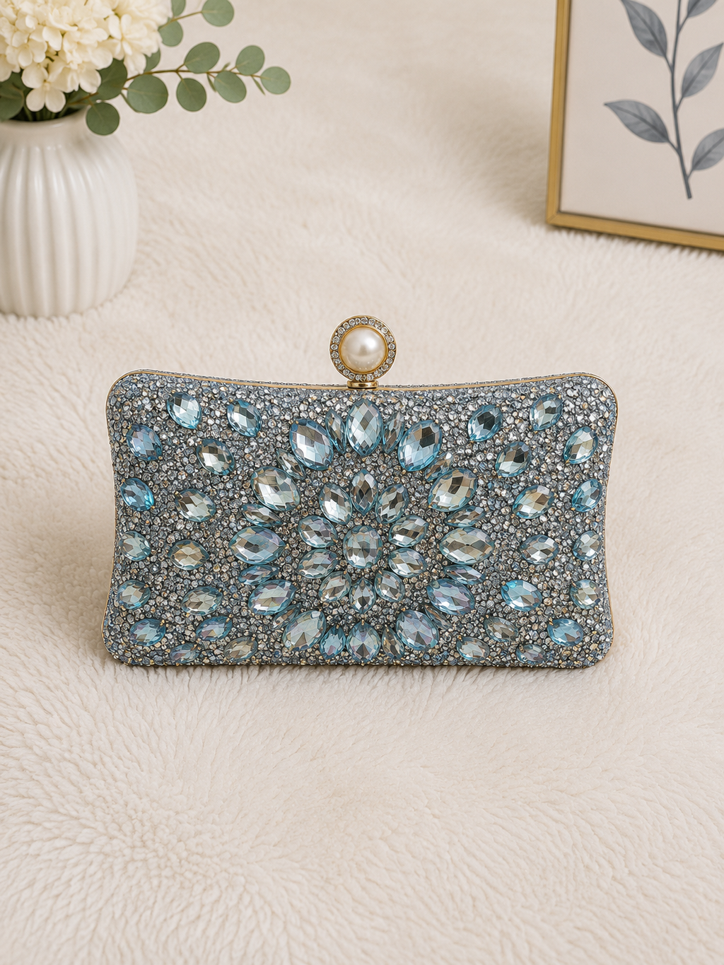Crystal clutch bag