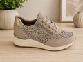 Animal print wedge trainer