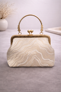 Ivory Silk Evening Handbag