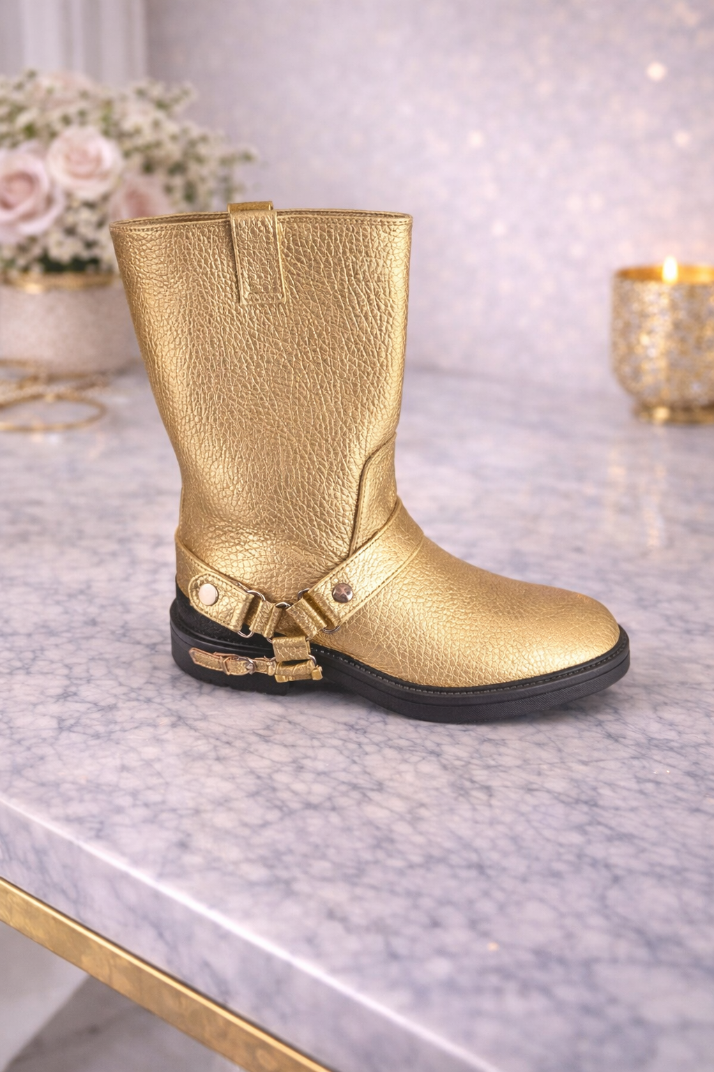 Flat Biker Boots