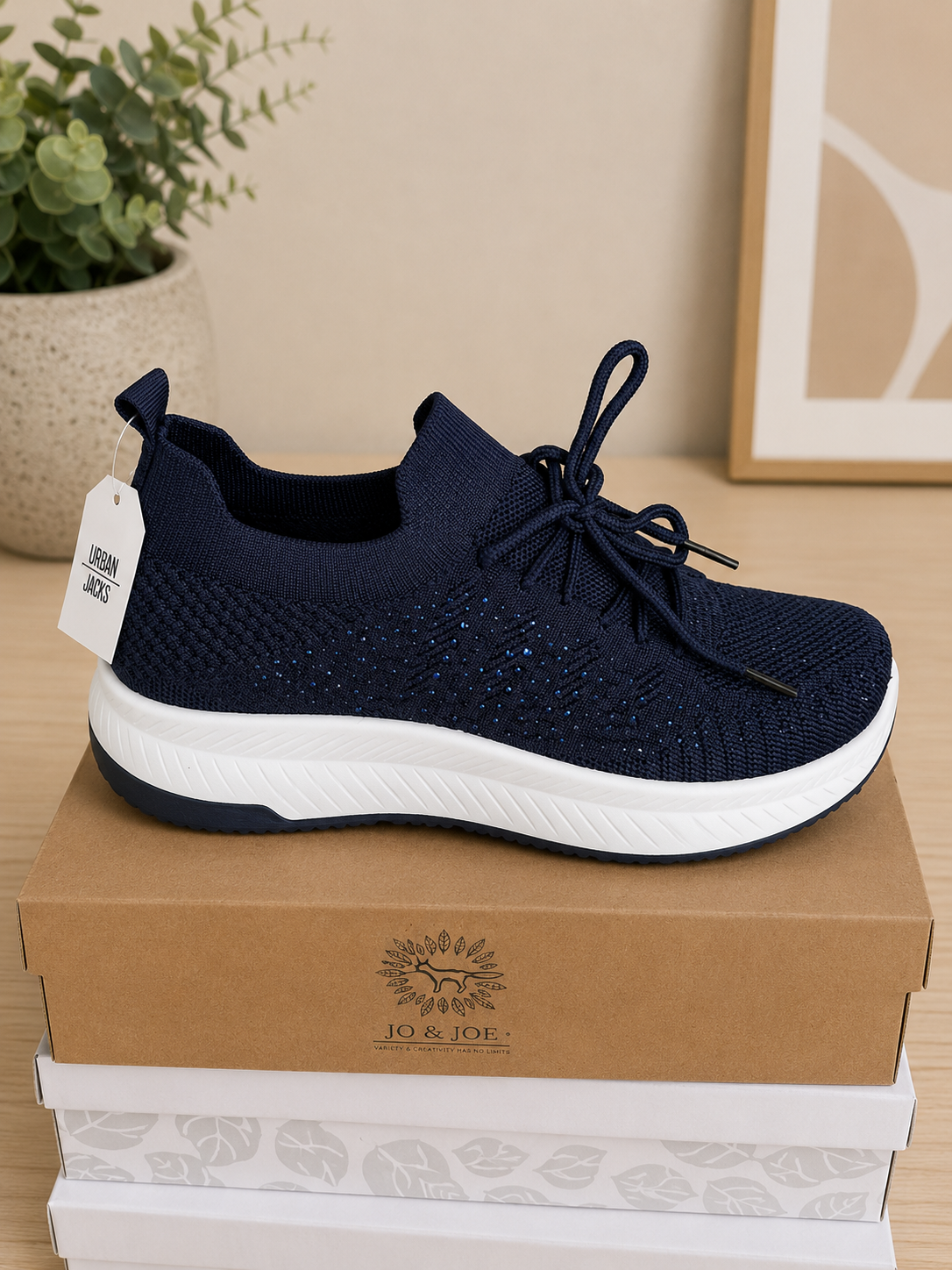 Diamanté slip on trainer