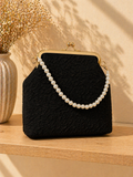 Pearl Handle Evening Clutch Bag