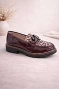 Chunky Sole Chain Detail Loafers