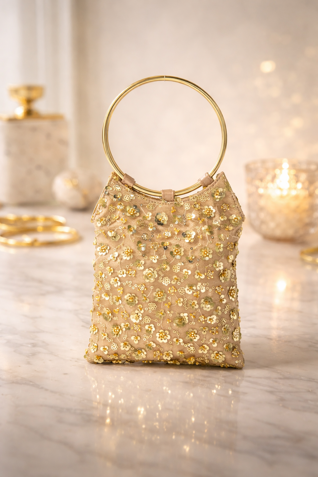 Sequin handbag