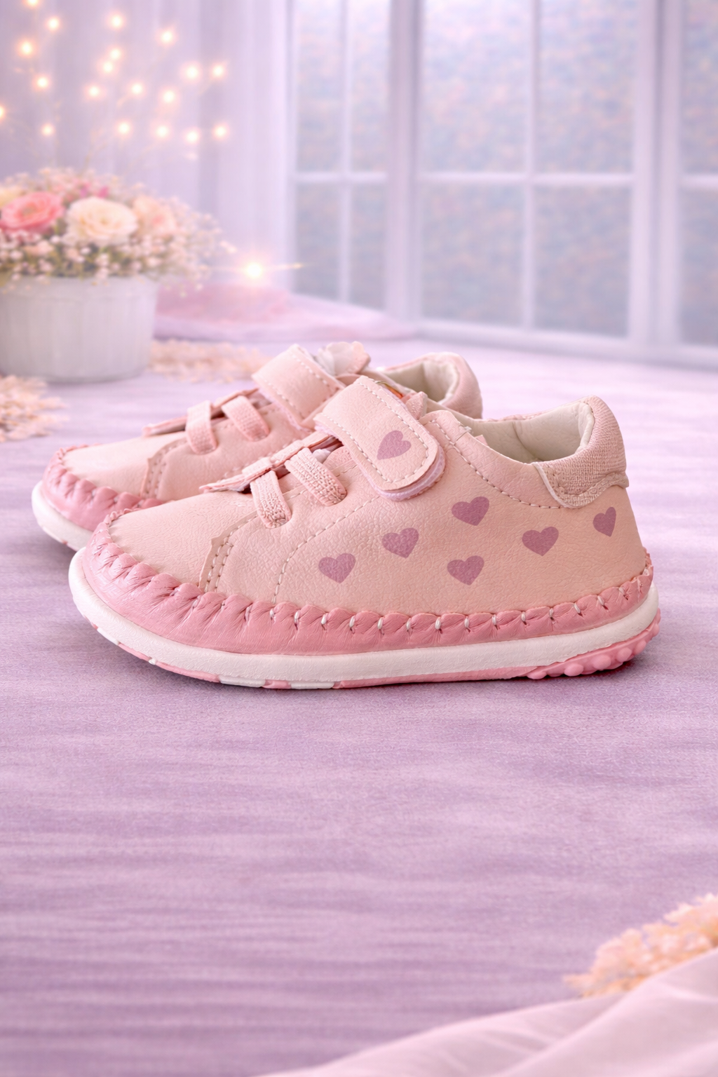 Soft Velcro Heart Sneakers