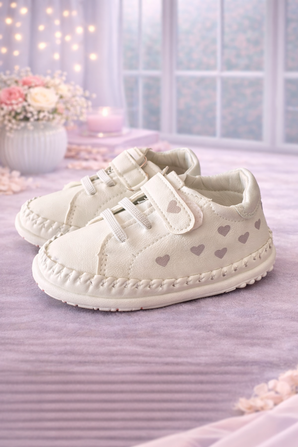 Soft Velcro Heart Sneakers