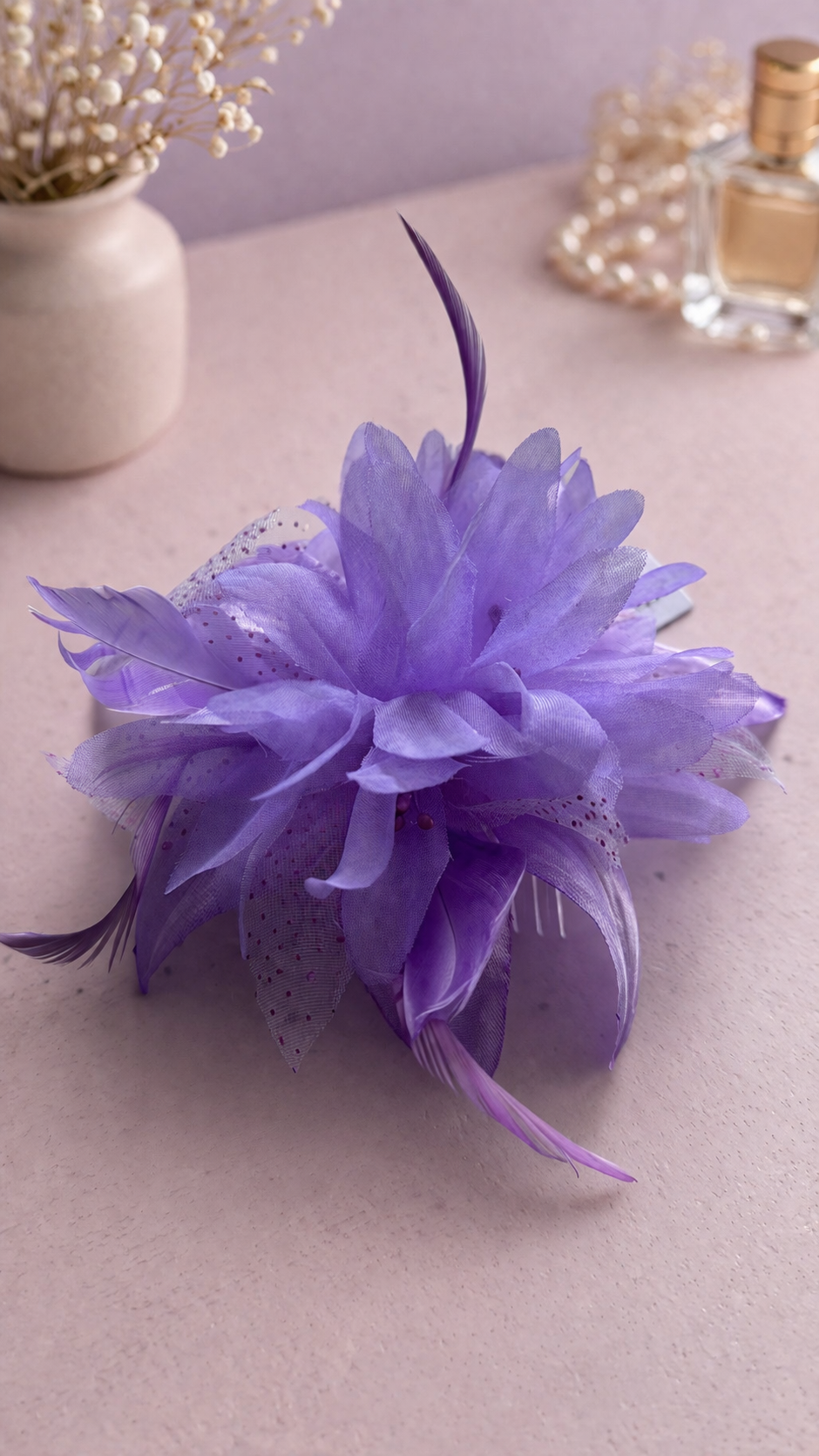 Floral Feather Headpiece