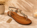 Beaded Strap Summer Sandals