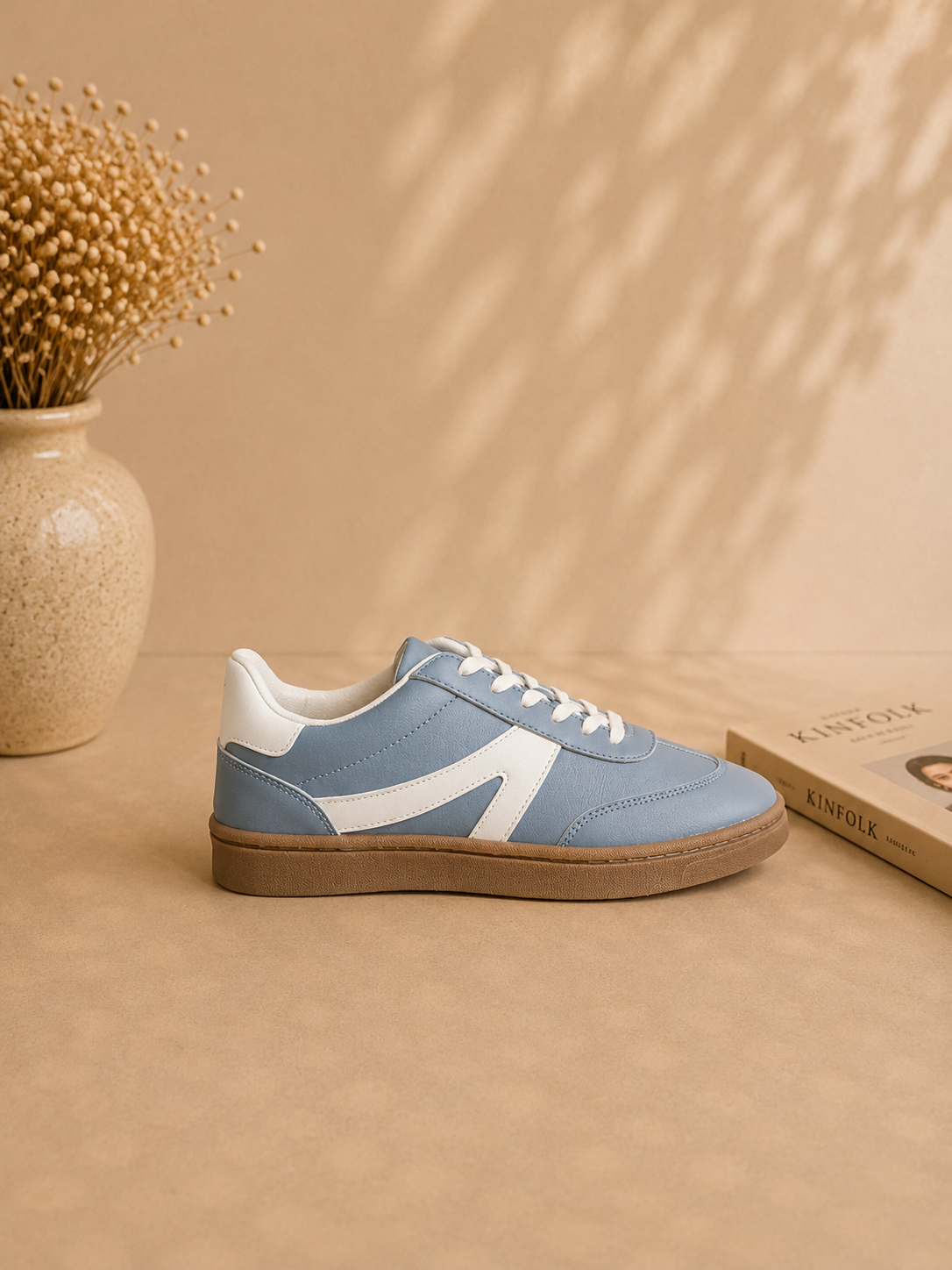 Blue and white trainer
