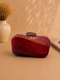 Red Rhinestone Evening Clutch Bag