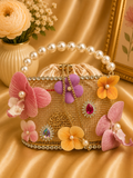 Floral basket handbag