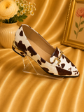 Cow print loafer